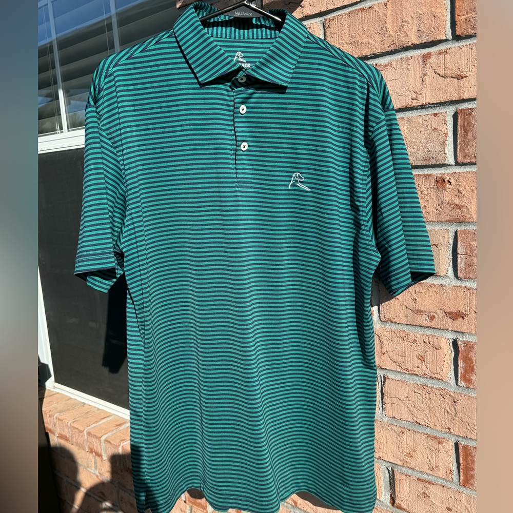 Rhoback M Green and Navy Blue Striped